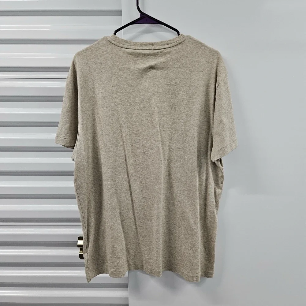 Polo Ralph Lauren Custom Slim Fit V Neck T Shirt Men's XL Gray Pony Logo